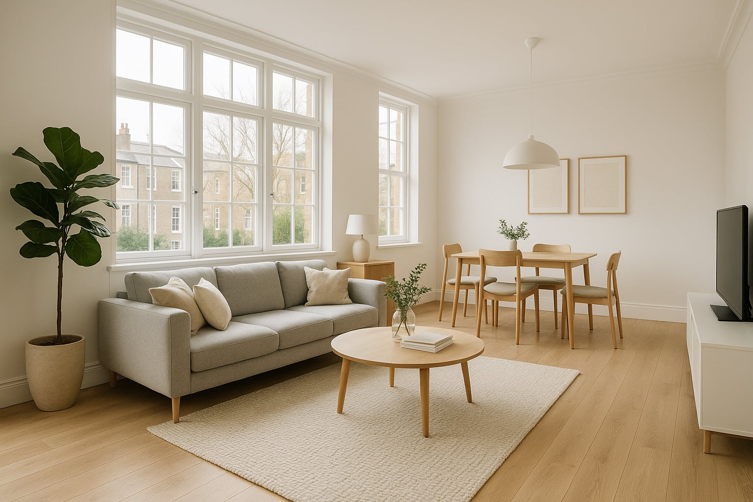 Bright modern London interior